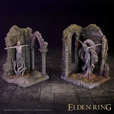 Figurine elden ring radagon queen marika bookends